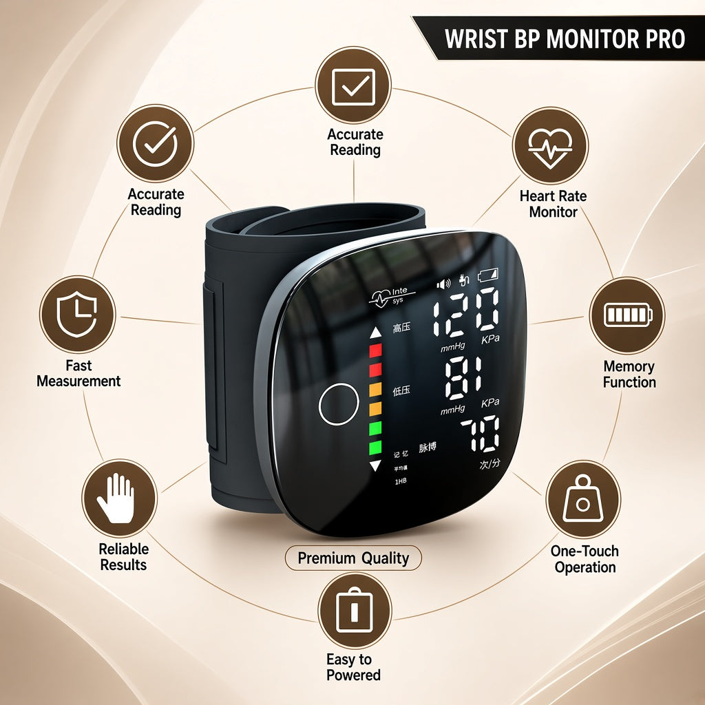 Automatic Digital Wrist Blood Pressure Monitor