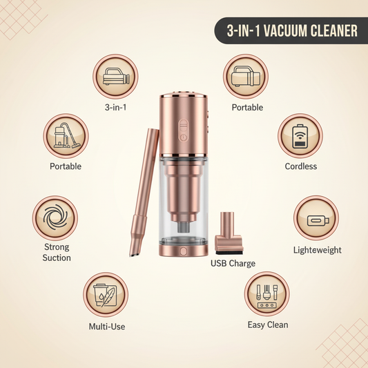 🧹 3-in-1 Portable Vacuum Cleaner